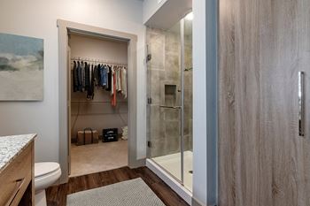 Bathroom with storage space